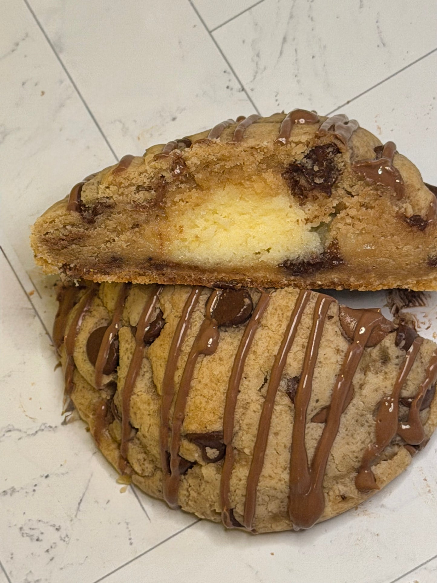 Sea Salt Chocolate Chip Cheesecake Stuffed Cookies