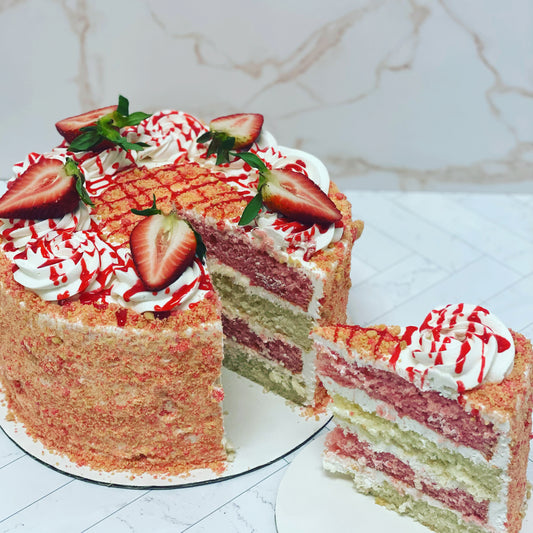 Strawberry Crunch Cake